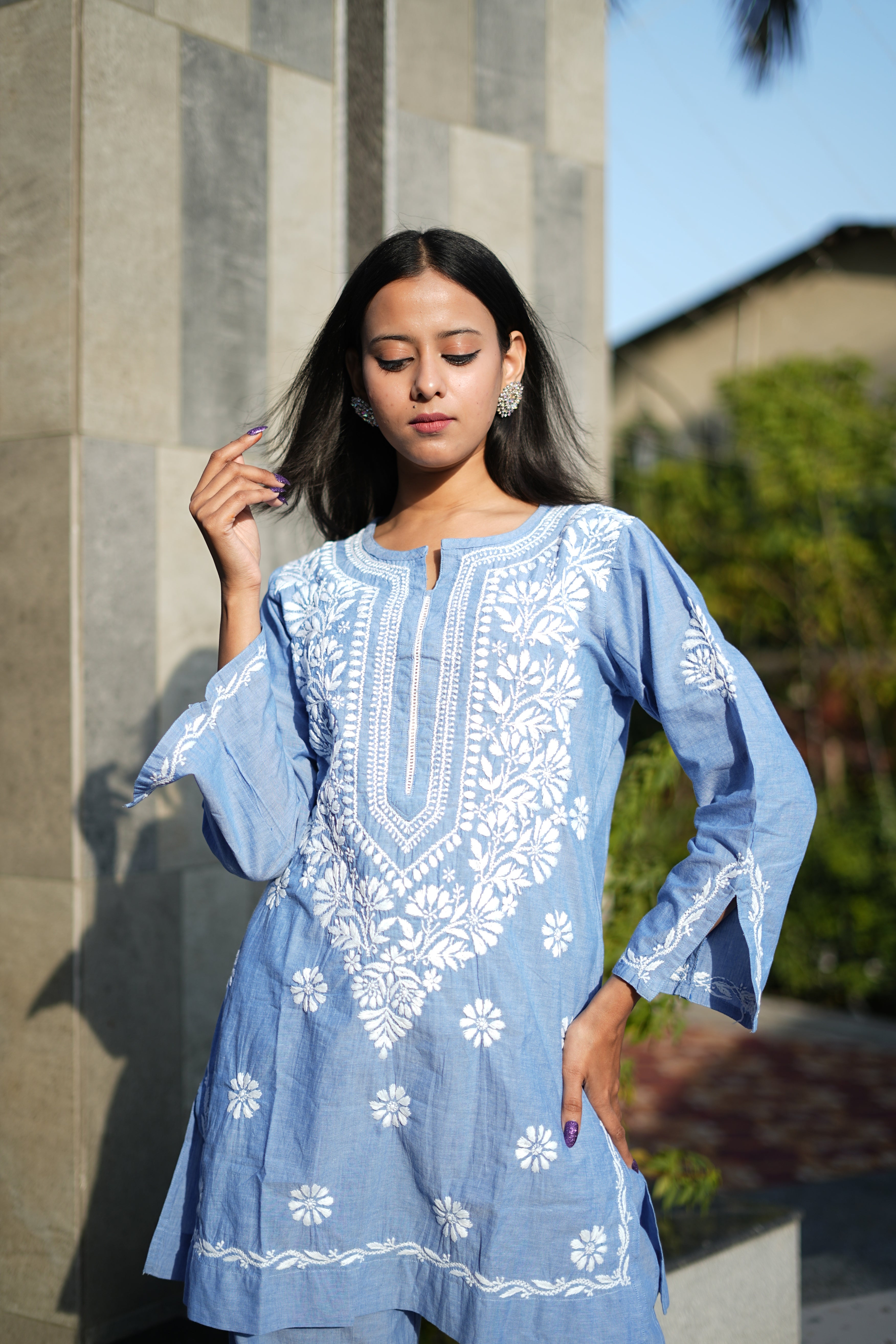 Denim cotton co-ord set