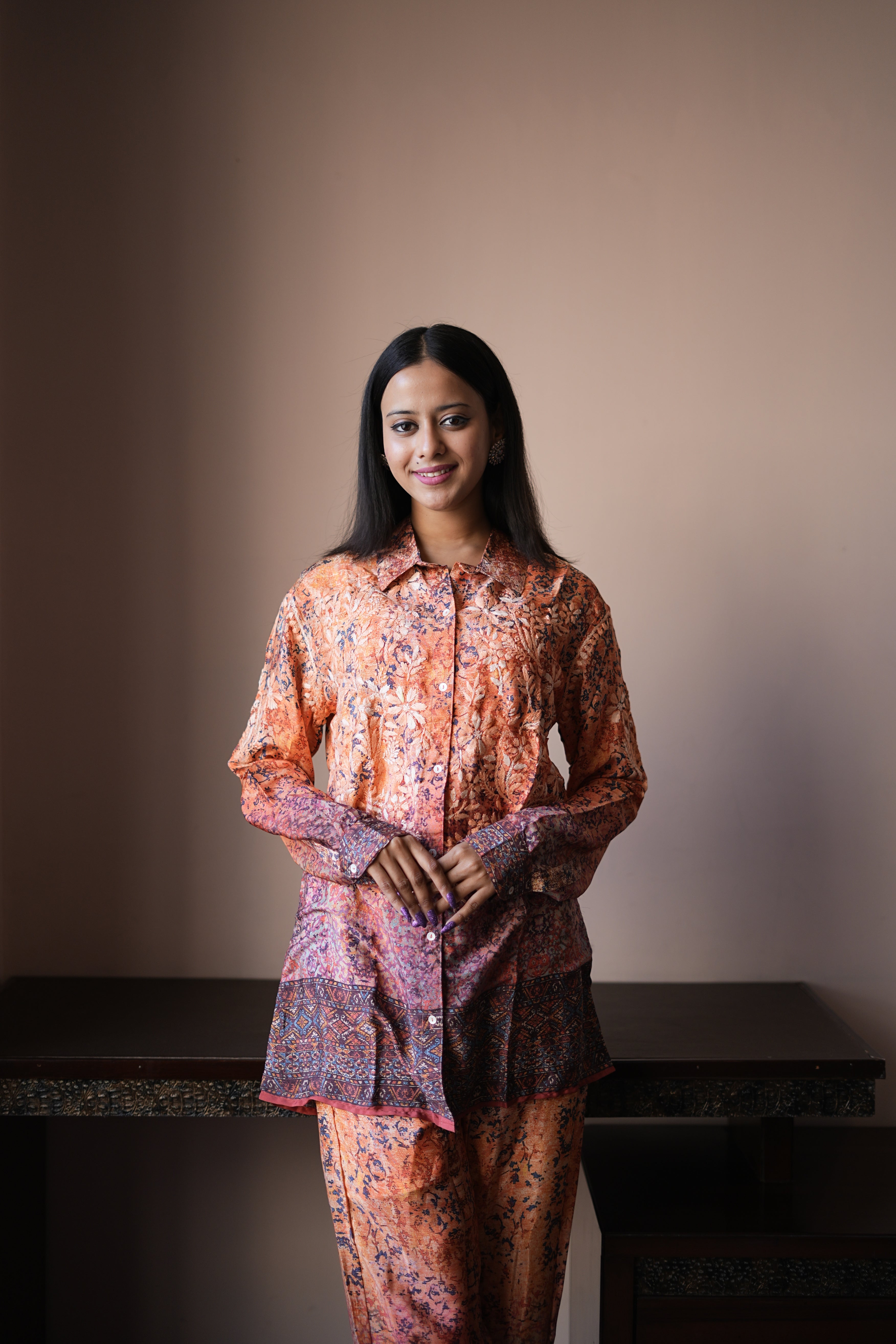 Printed Crepe Co-ord Set