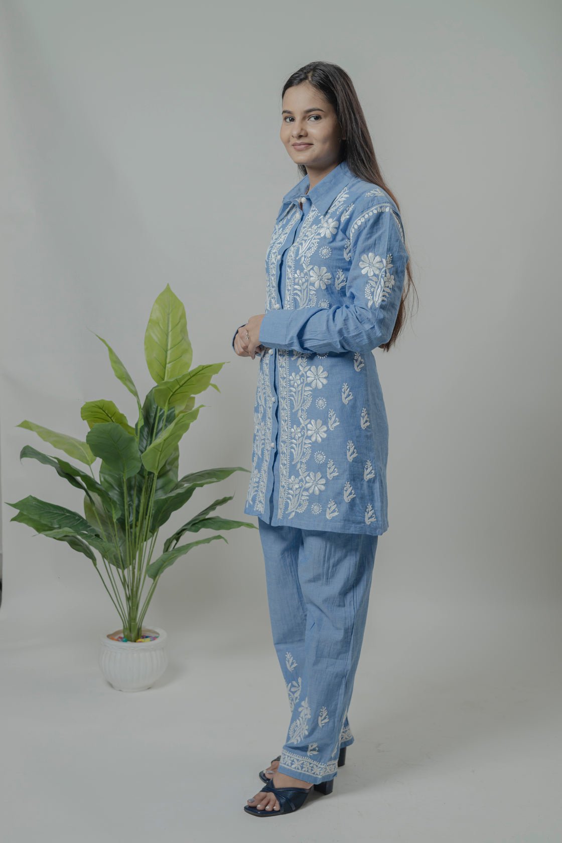 Denime Shirt Style Co-ord Set