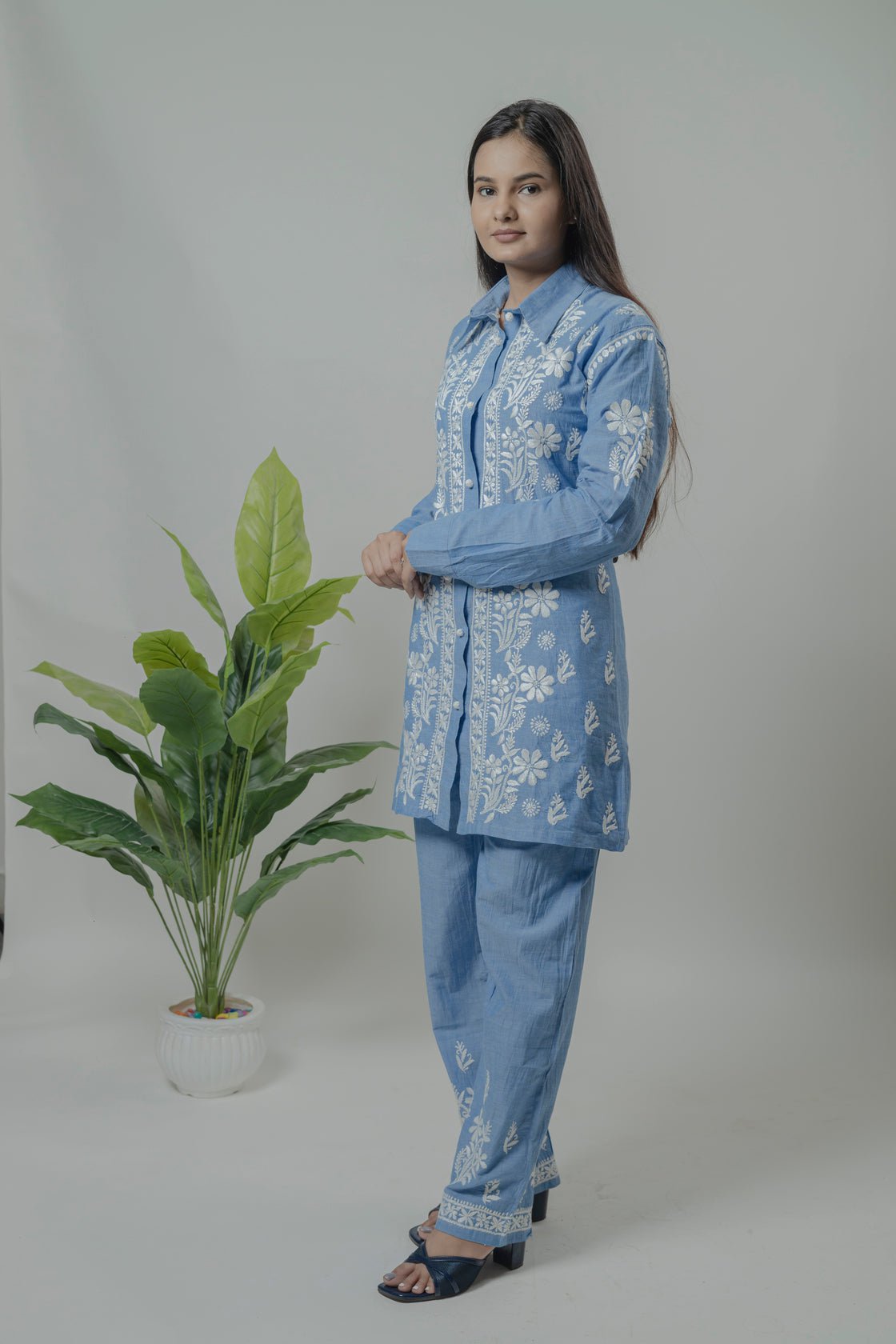 Denime Shirt Style Co-ord Set