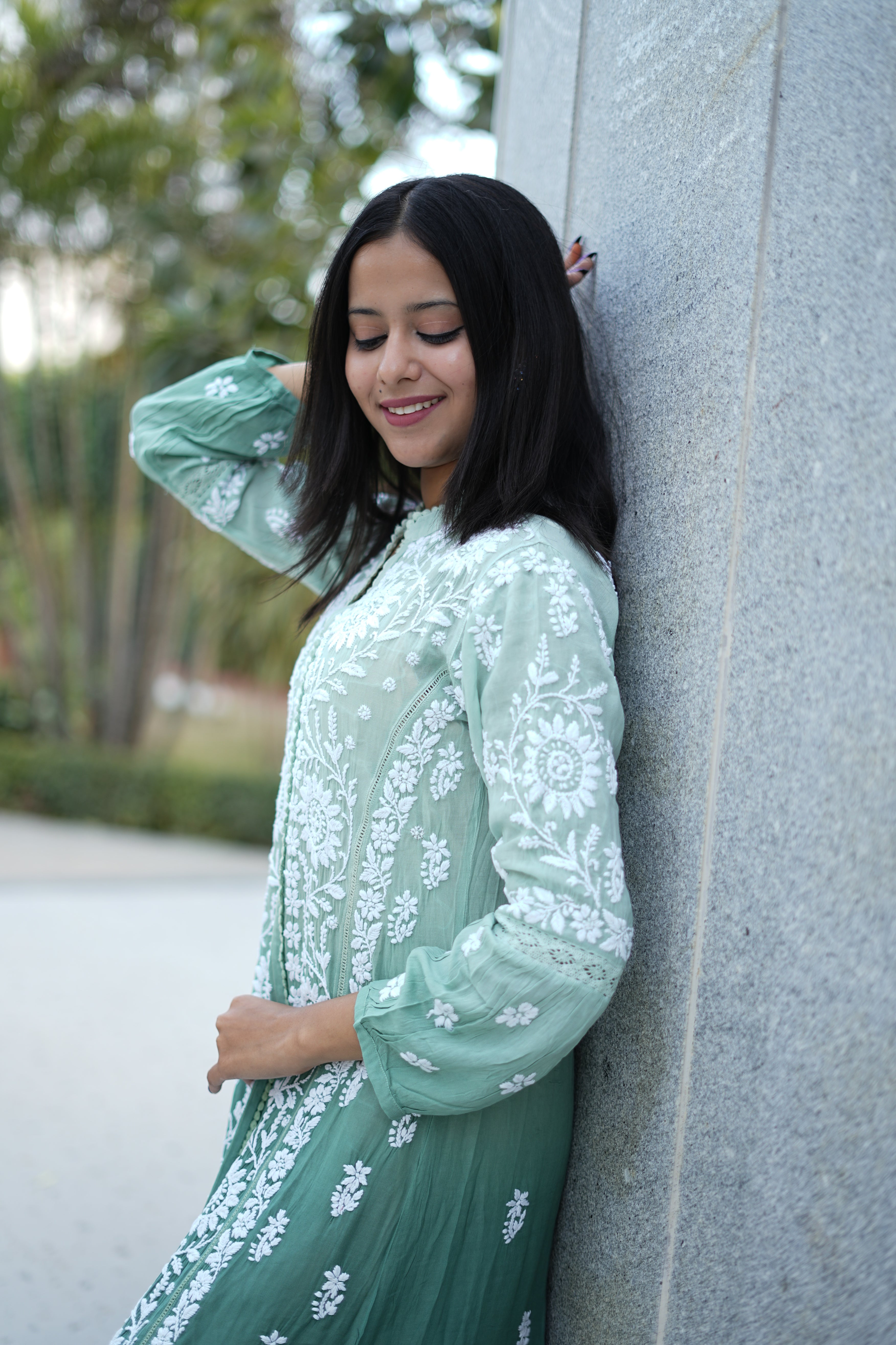 Muslin Long Pom Pom Dress