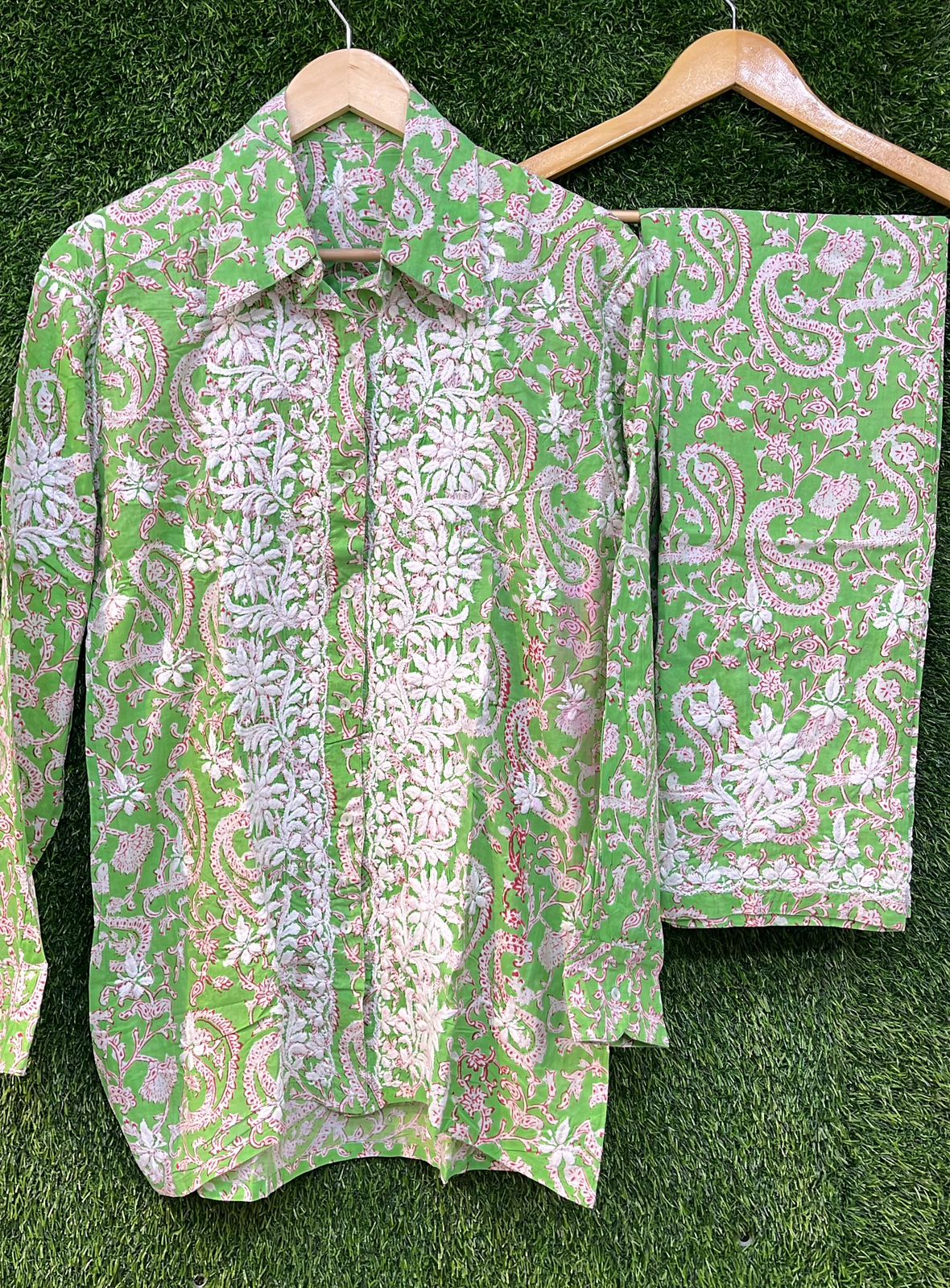 Mul Mul Cotton Printed Co-ord Set