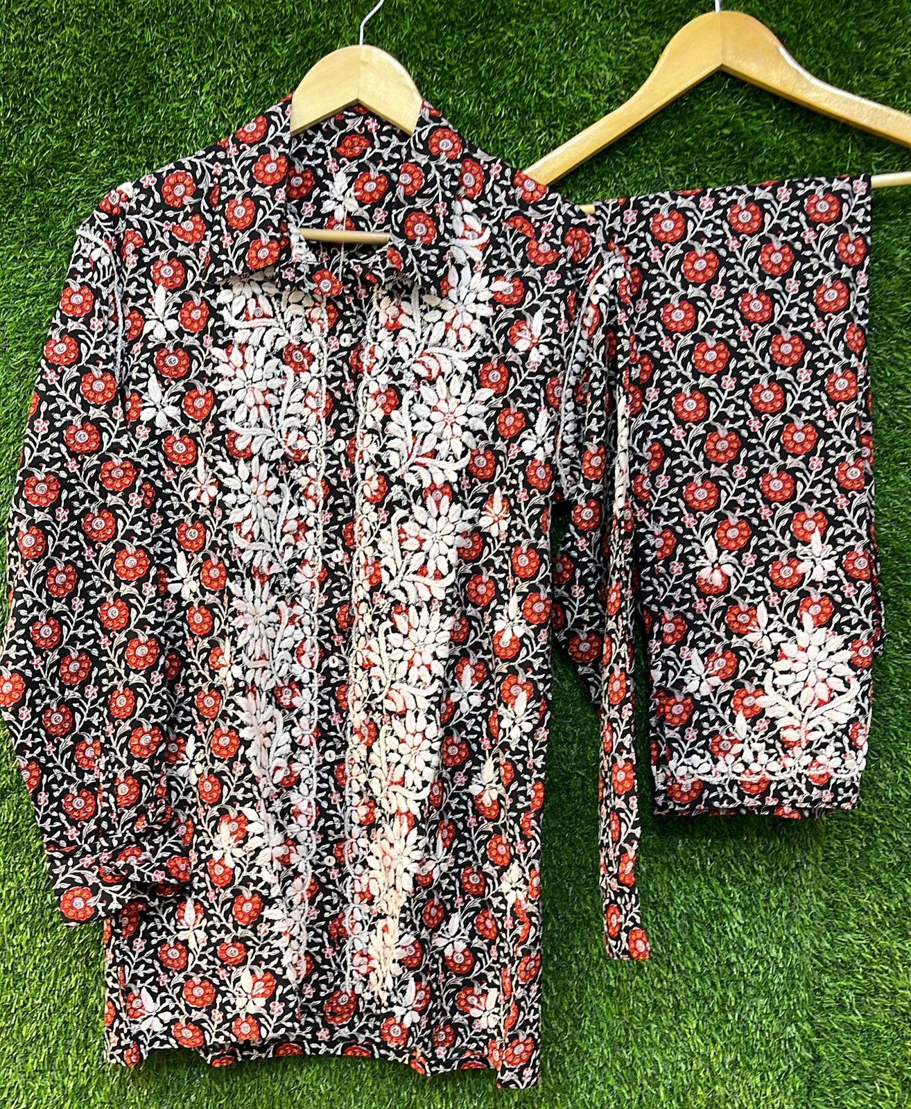 Mul Mul Cotton Printed Co-ord Set