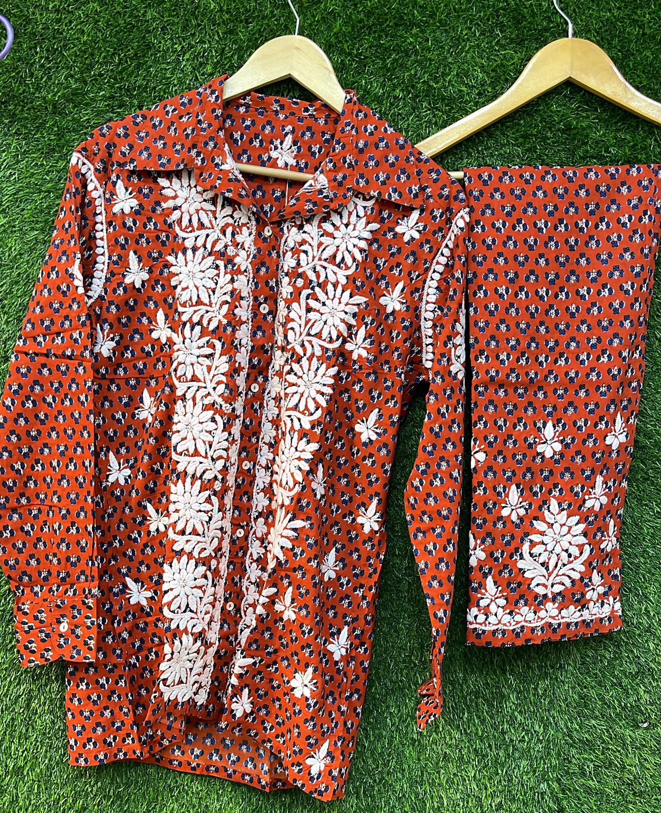 Mul Mul Cotton Printed Co-ord Set