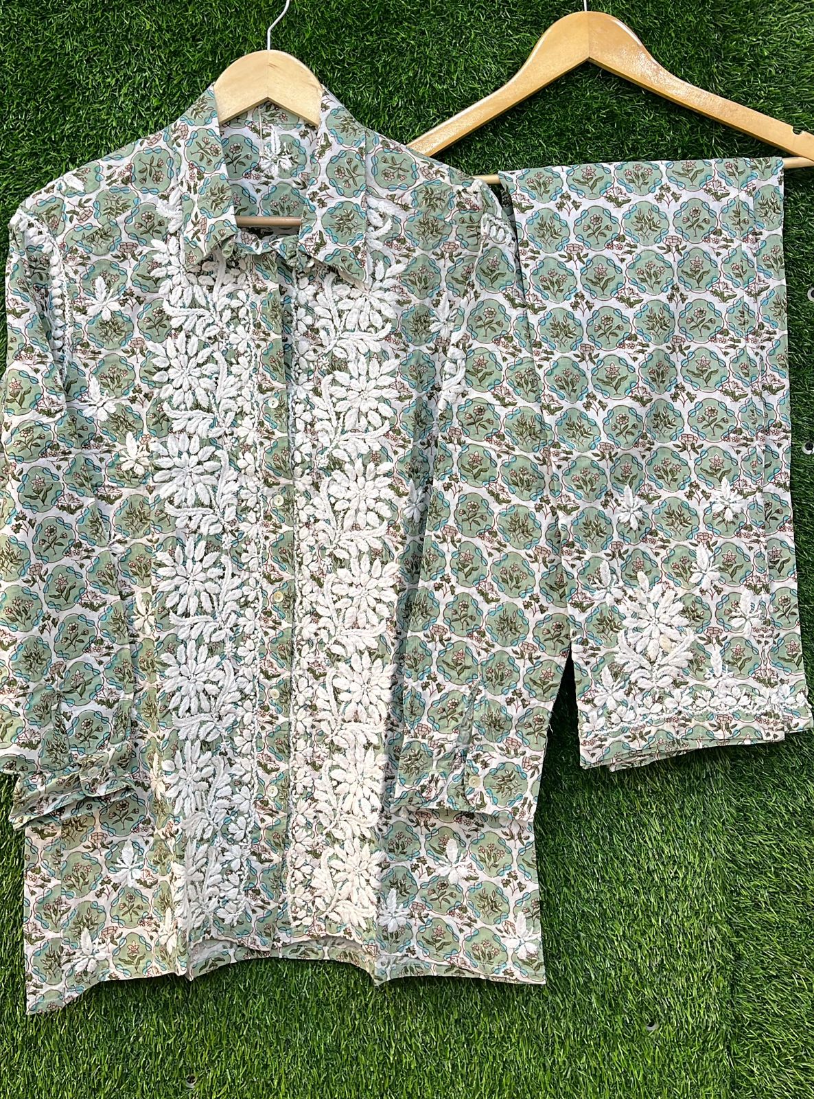 Mul Mul Cotton Printed Co-ord Set