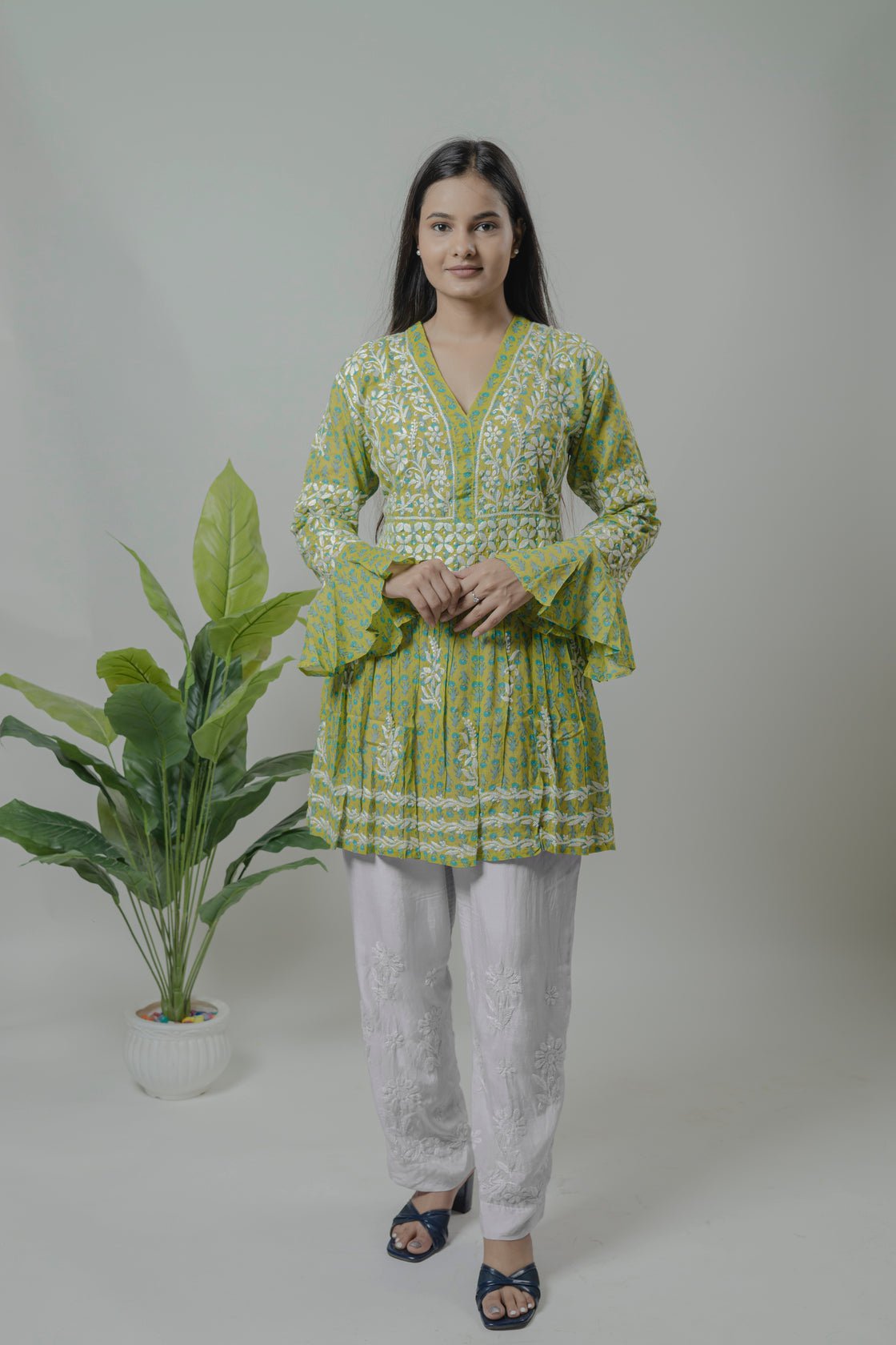 Mul Mul cotton short kurti