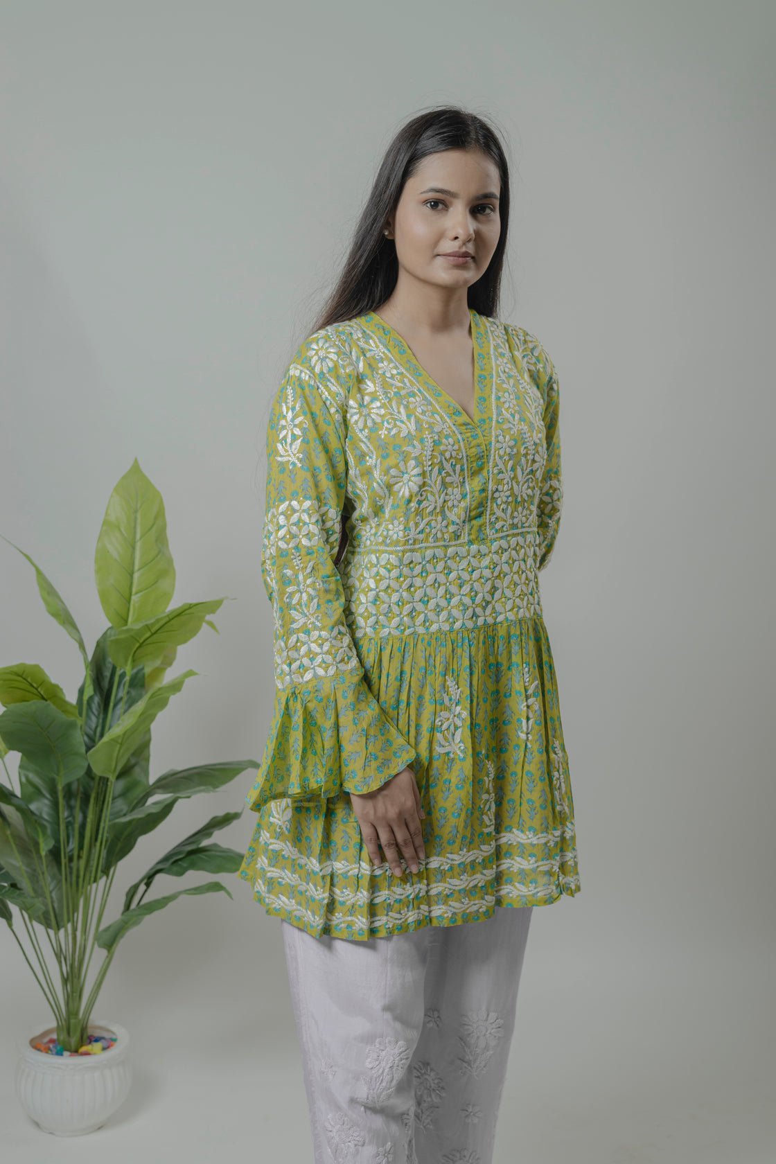 Mul Mul cotton short kurti