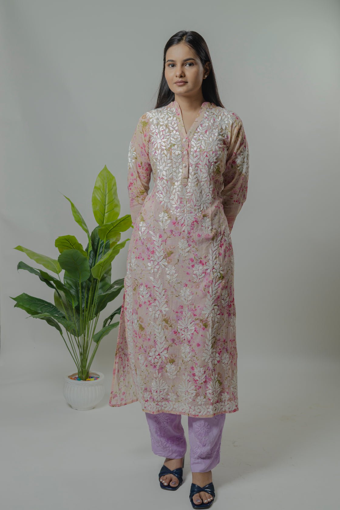 Mul Mul Printed Long Kurti
