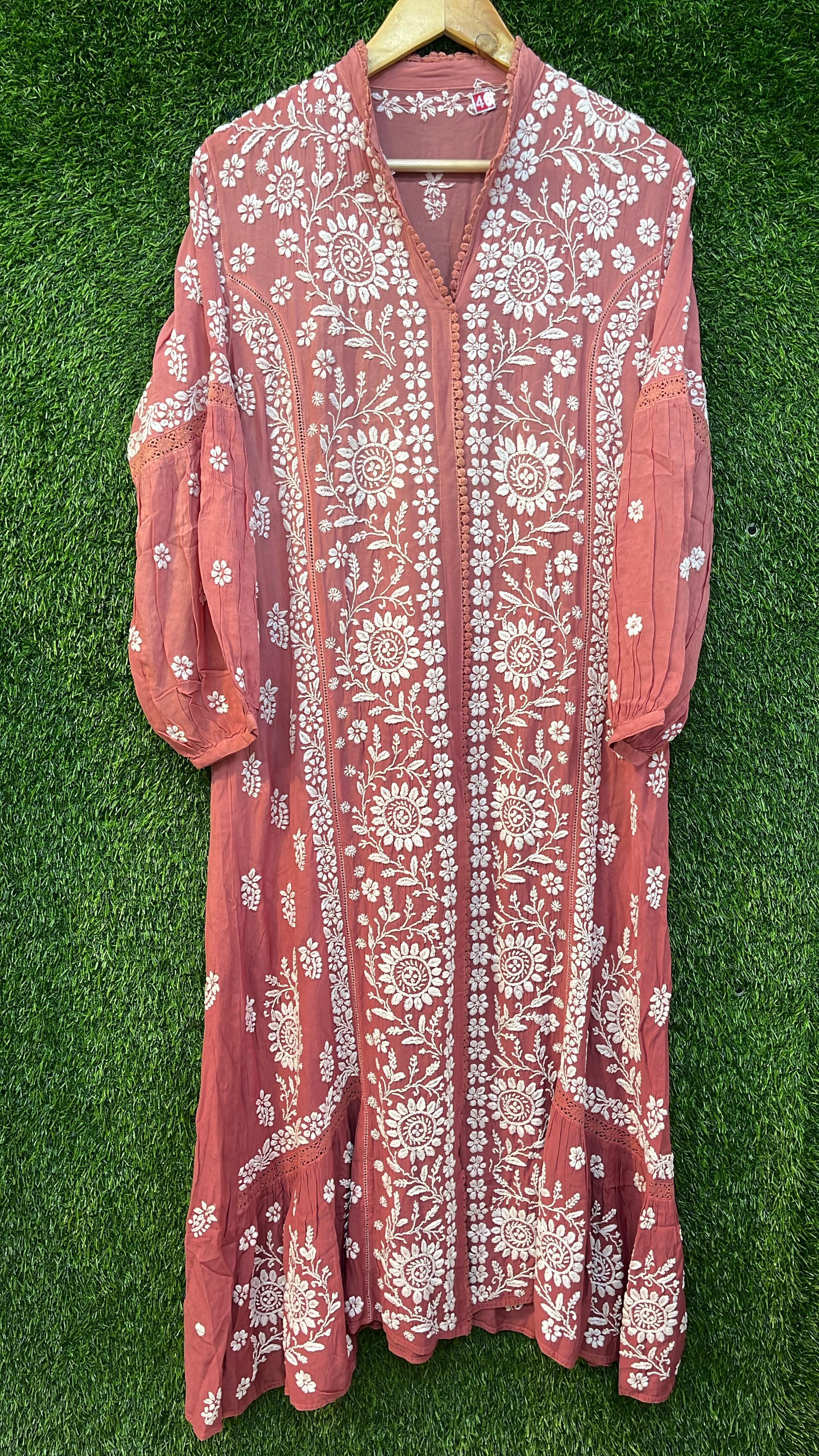 Muslin Long Pom Pom Dress