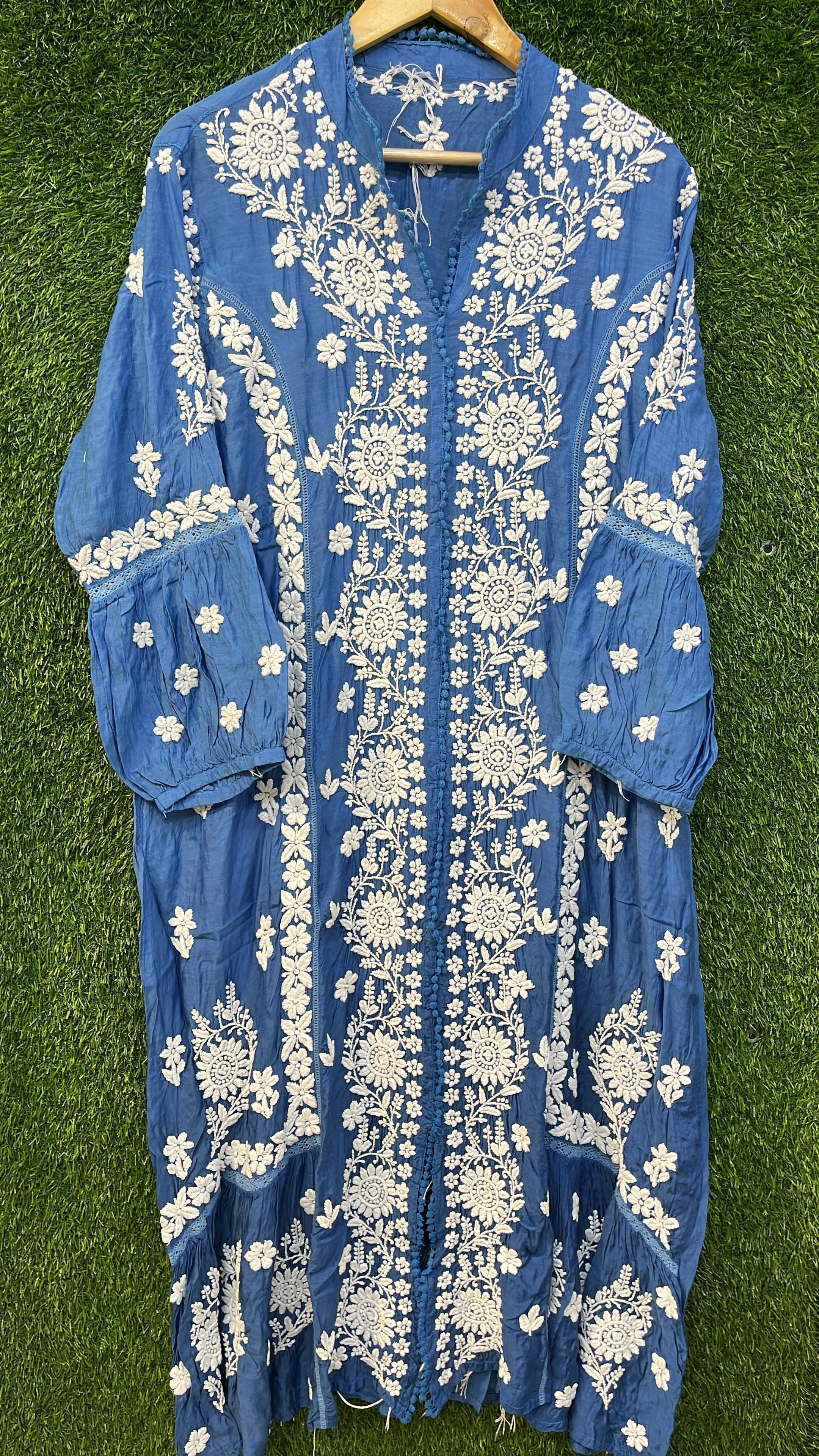 Muslin Long Pom Pom Dress
