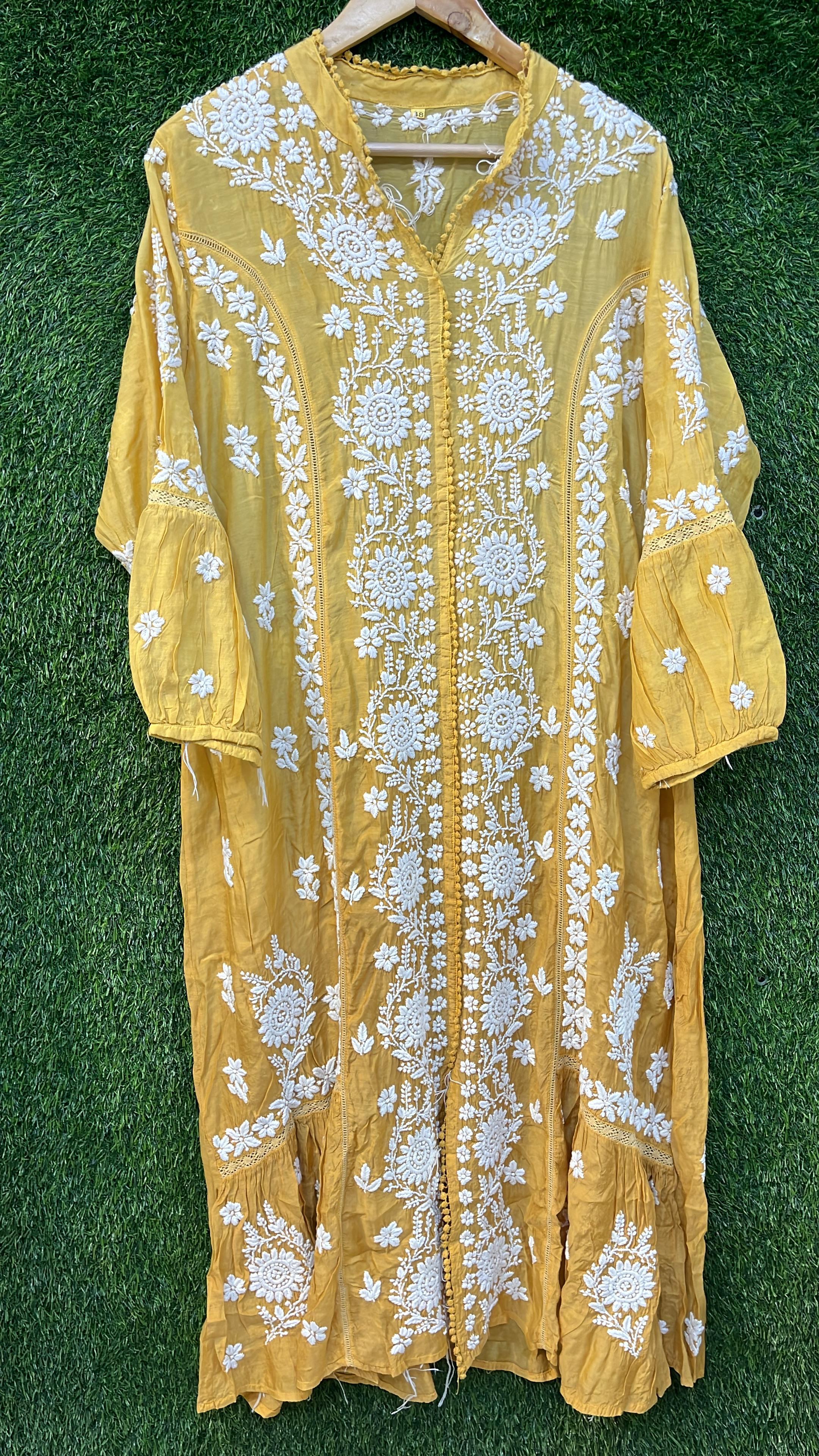Muslin Long Pom Pom Dress