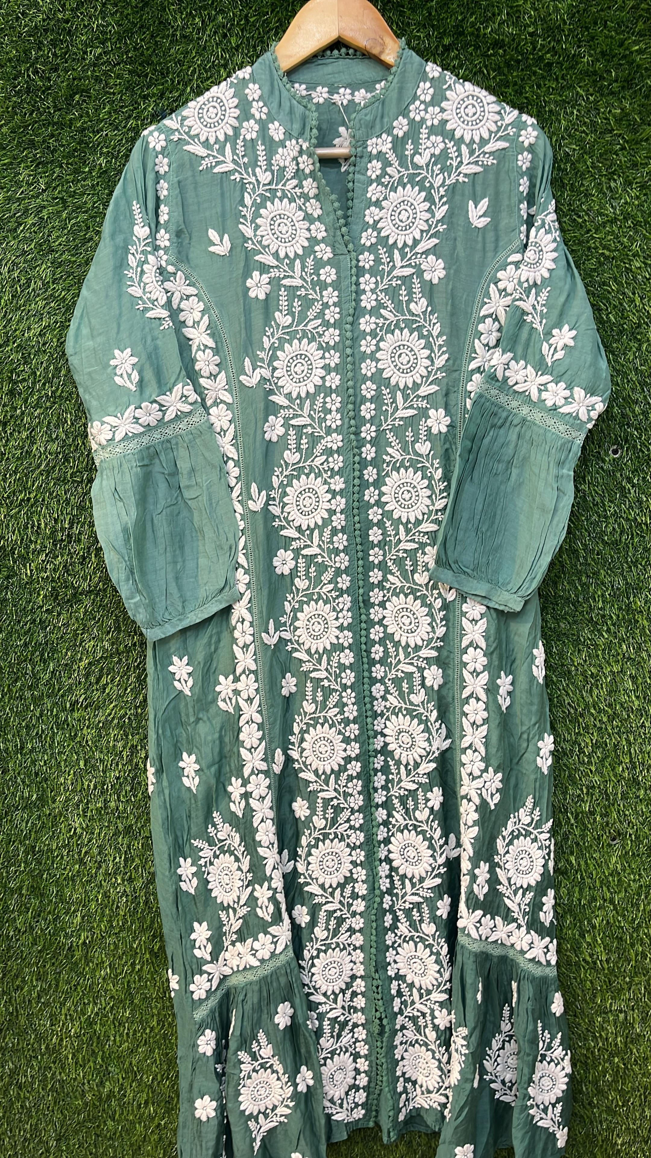 Muslin Long Pom Pom Dress