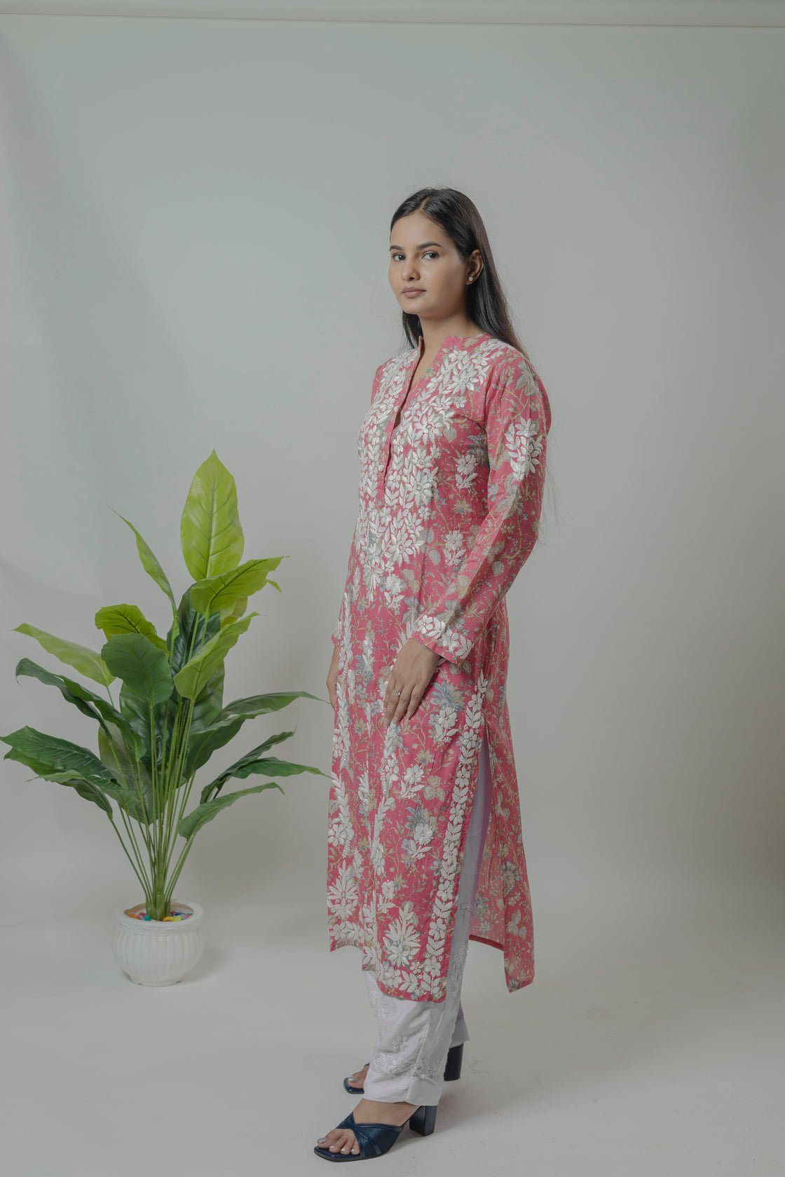 Muslin printed Long kurti