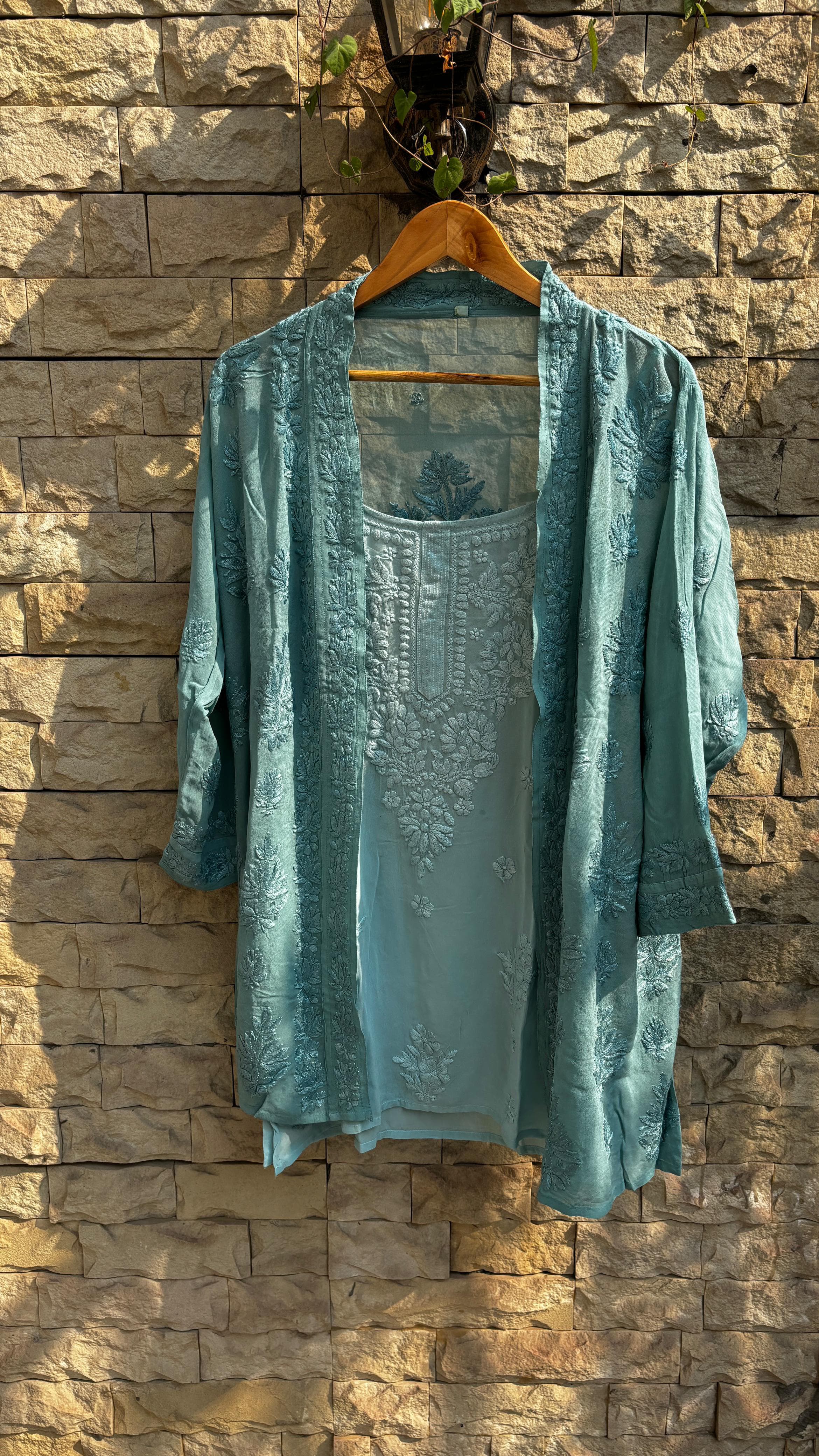 Noodle Strap Top and Shrug Set