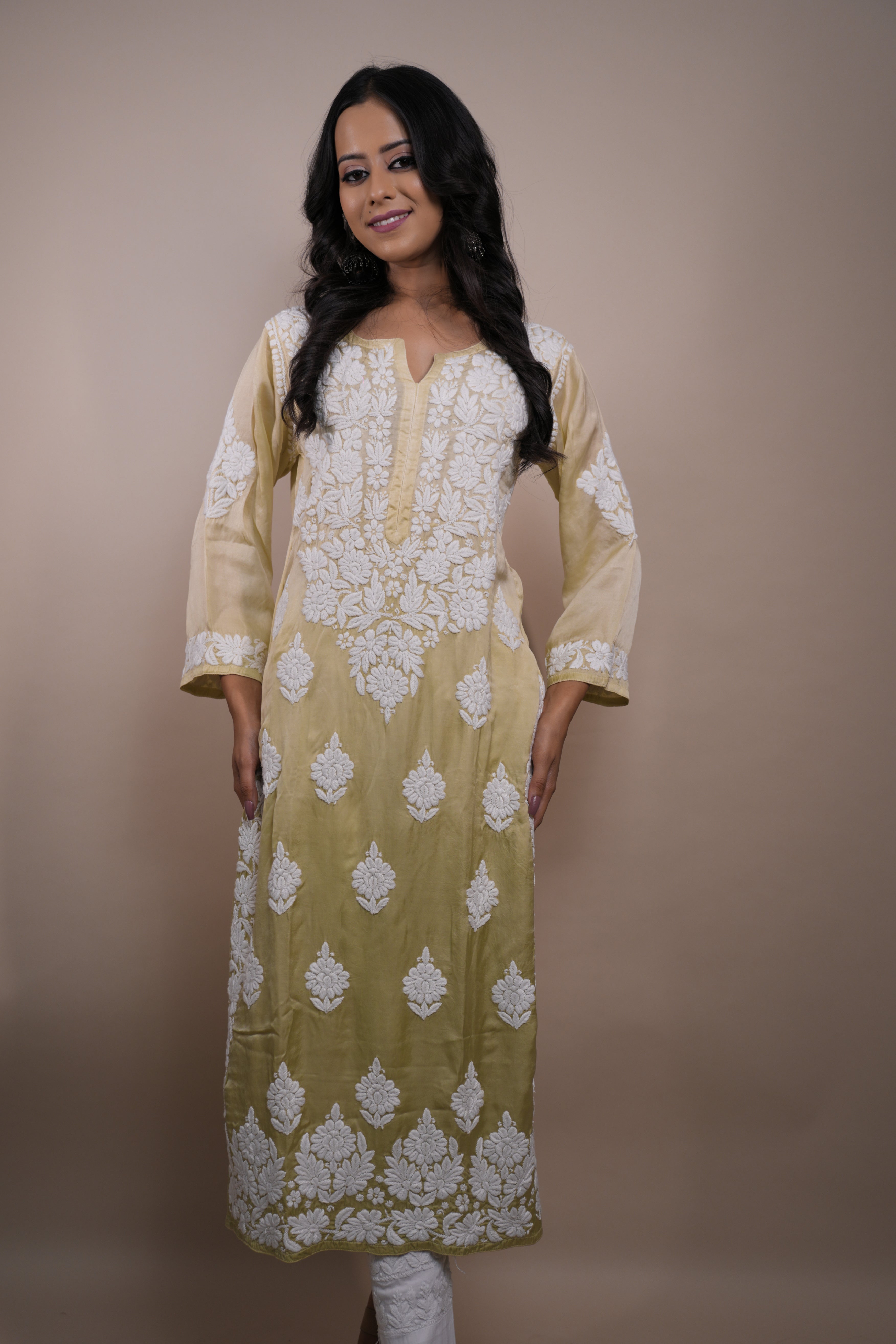 Modal Satin Straight Kurti