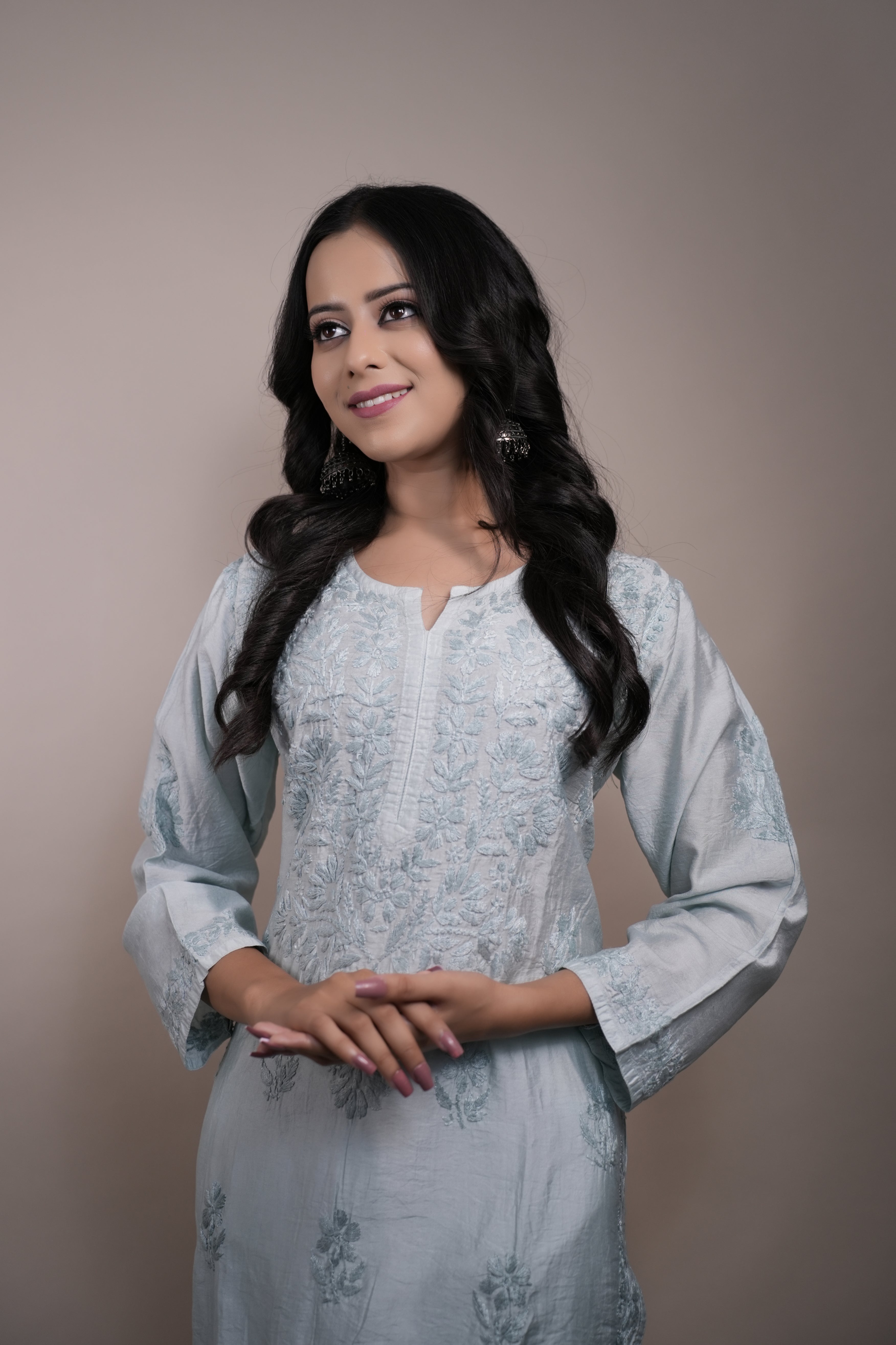 Cotton Chanderi Long Kurti