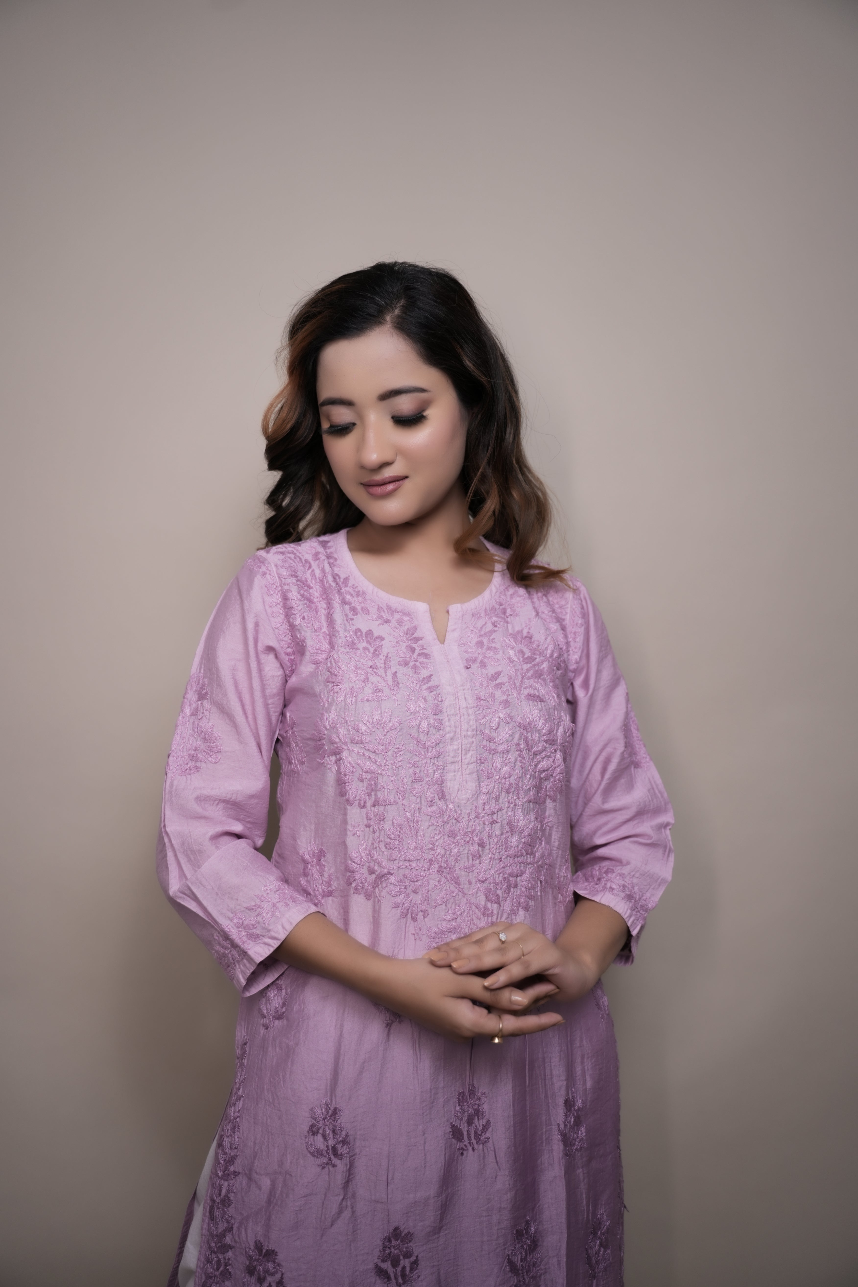 Cotton Chanderi Long Kurti