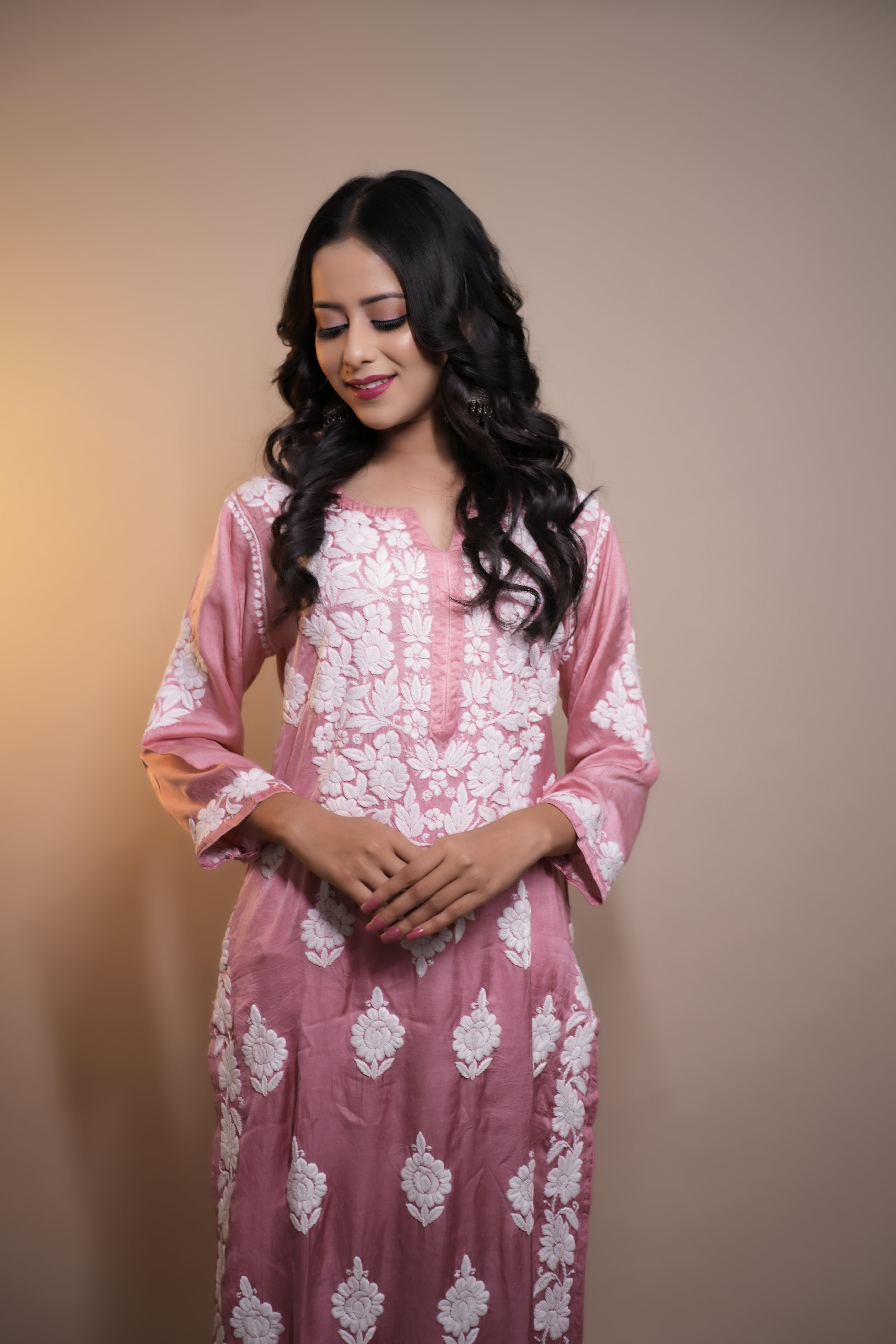 Modal Satin Straight Kurti