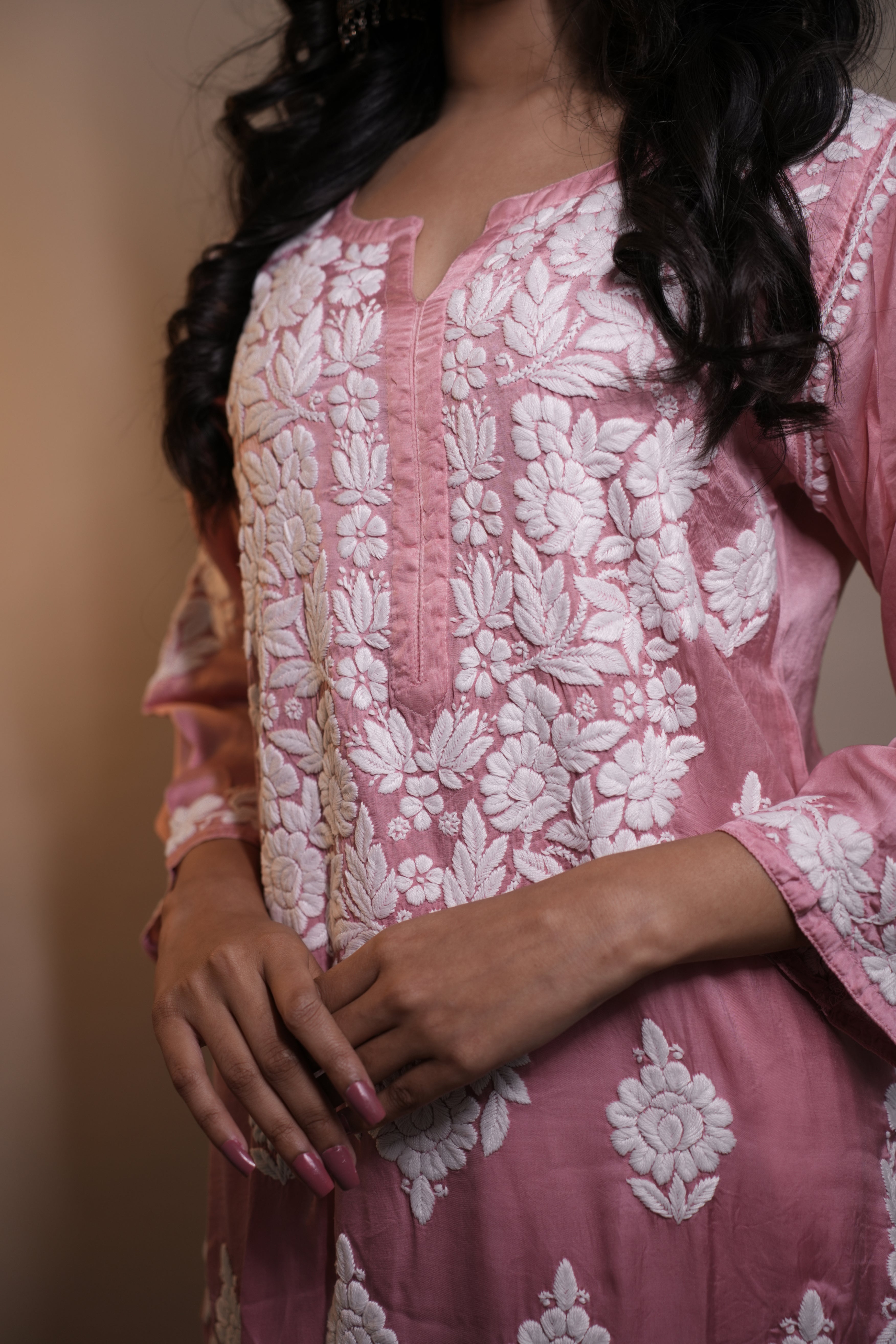 Modal Satin Straight Kurti