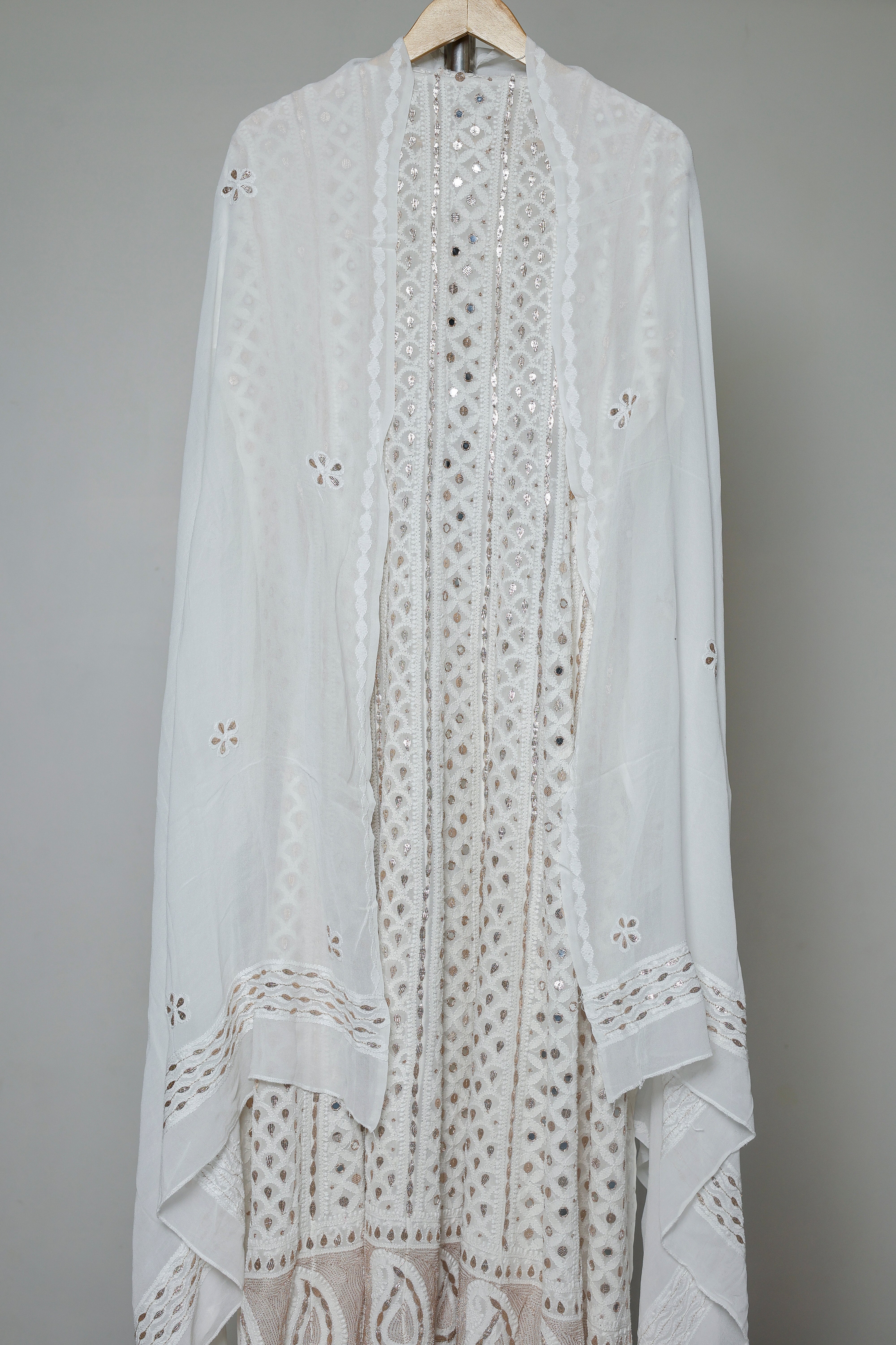 Pure Georgette Anarkali with Mirror and Gotta Patti Work